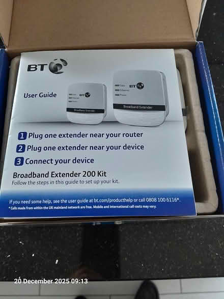 Photo of free BT Broadband Extender 200 Kit (SS8, Canvey Island) #3