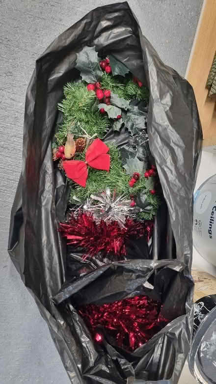Photo of free Used Tinsel and Wreath (Farlington PO6) #1