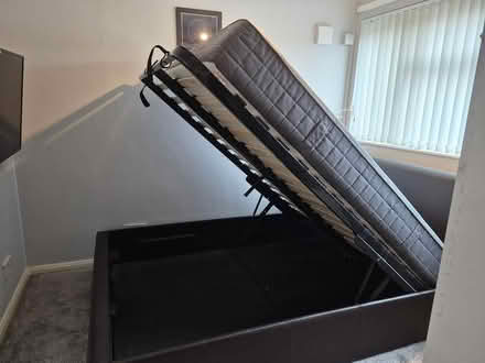 Photo of free Double pull up ottoman bed - brown (Kingswinford) #2
