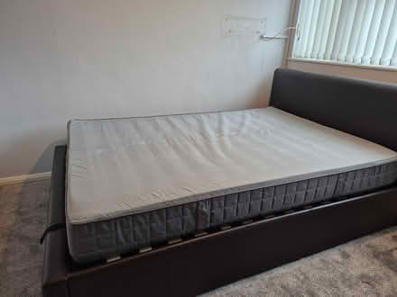 Photo of free Double pull up ottoman bed - brown (Kingswinford) #1
