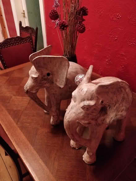 Photo of free Two Plaster elephants (whiteinch, G14) #2