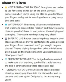 Photo of free Two Black Silicone Oven Gloves (Bray South, near Junction 7) #3