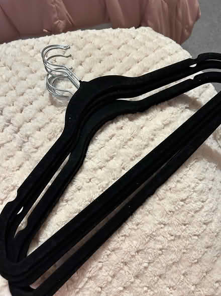 Photo of free Velvet black coat hangers 45 (ware SG12) #1