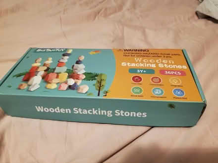 Photo of free Wooden stacking block toy (Lowell highlands) #1