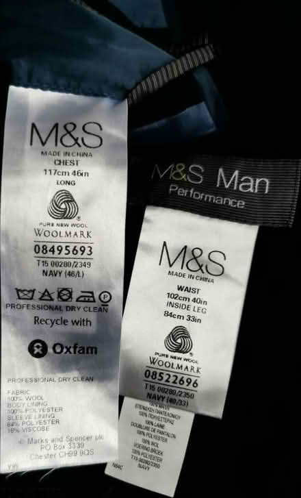 Photo of free Mens navy suit chest46" trs 40"/33" (Toxteth L8) #3