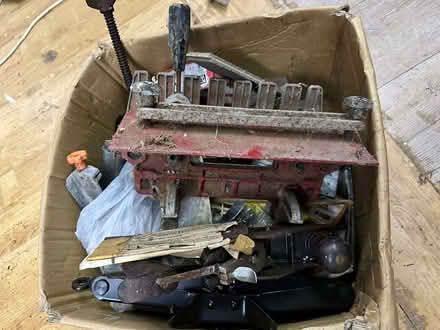Photo of free box of old tools - dovetail jig & rusty rebate plane (Westwood BA15) #2