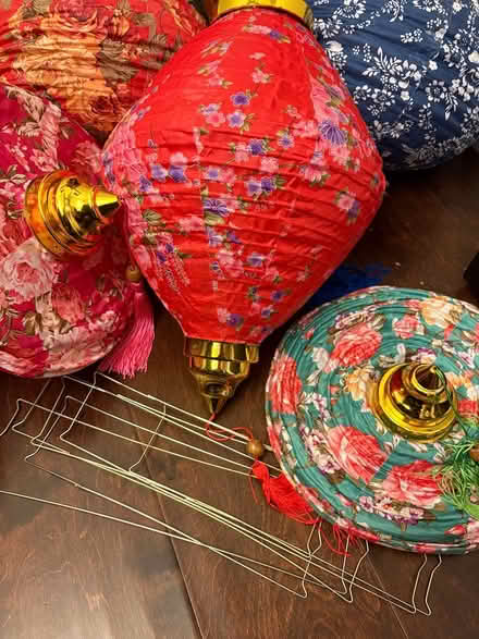 Photo of free Set of 8 chinese cloth lanterns (Ballard) #3