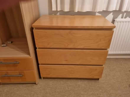 Photo of free chest of drawers, Malm, pine coloured (Kippington TN13) #1