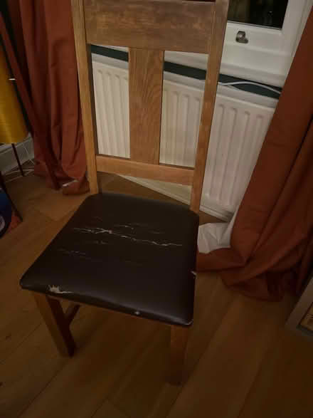 Photo of Tall Back Oak Dining Chairs (Brentford) #2