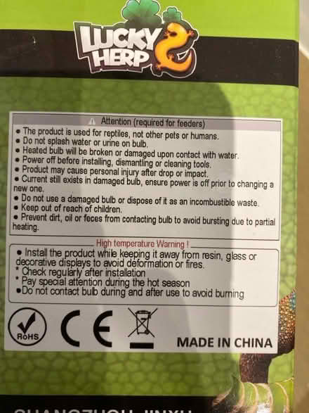 Photo of free Two NEW reptile basking lamps (St Albans AL3) #2