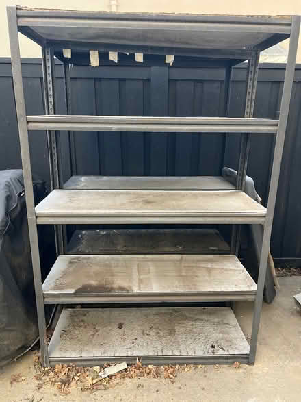 Photo of free 2 metal shelves (Pasadena) #1