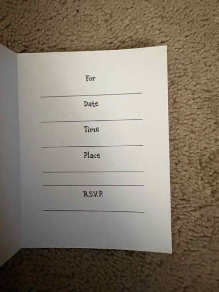 Photo of free Birthday Invitation Cards (18) (Union, NJ) #2