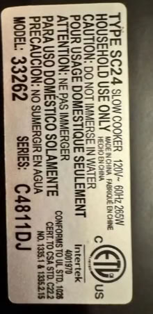 Photo of free Crock pot shell (Woodridge) #2