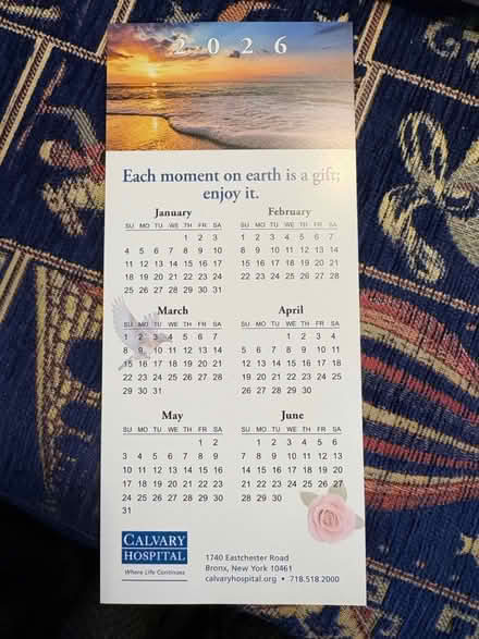Photo of free Mini 2026 calendar (Ossining) #2