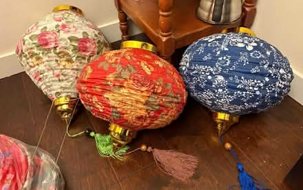 Photo of free Set of 8 chinese cloth lanterns (Ballard) #2