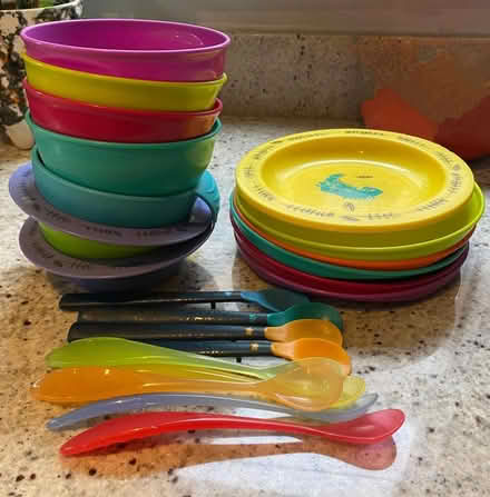Photo of free Kids plates/bowls/spoons (Harringay N4) #1