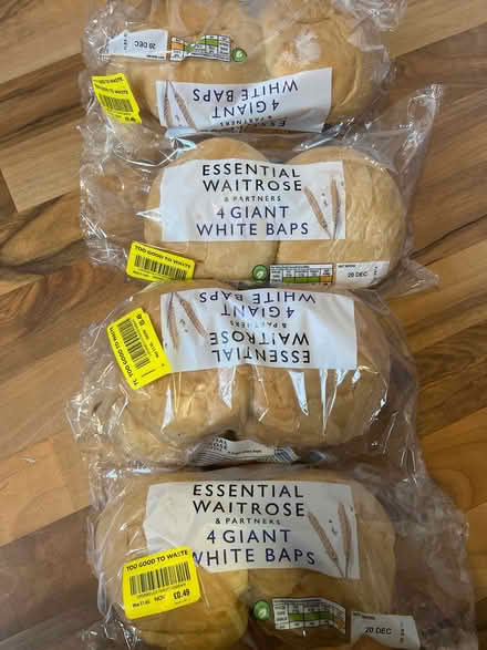 Photo of free 4x 4 Giant White Baps (125 Richmond Avenue N1 0LR) #1