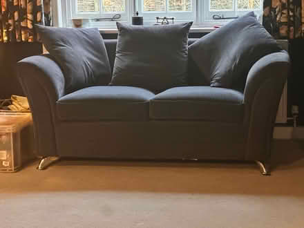 Photo of free Blue 2 Seater Sofa (Chailey) #1