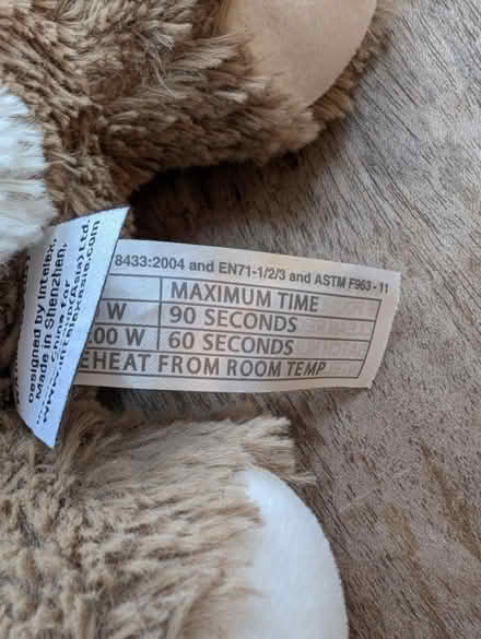 Photo of free Microwave heat up cuddly bunny (Stirchley/Kings Heath B30) #2