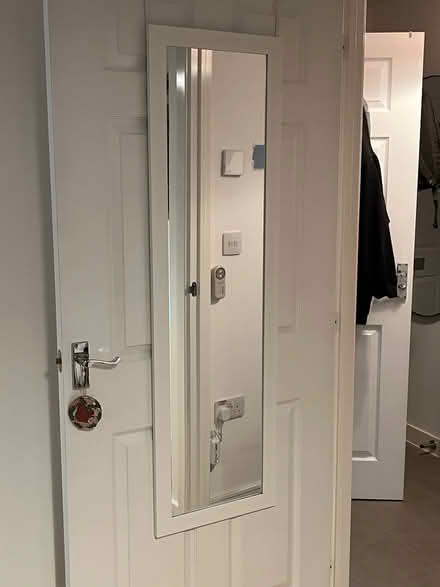 Photo of free White framed over door mirror. (Gallows Bridge EX1) #1