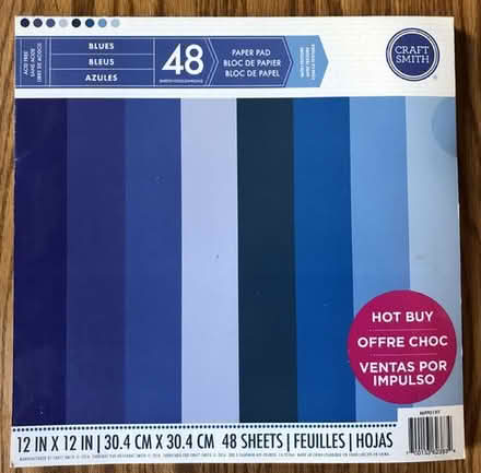 Photo of free Craft Smith 12x12 scrapbook paper, shades of blue [20886] #1