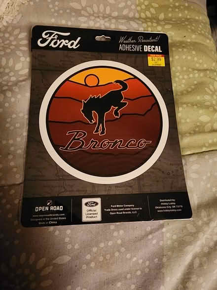 Photo of free Bronco decal (Gates/Chili) #1