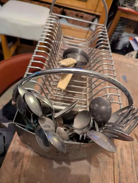 Photo of free Drainer plate rack and assorted cutlery (Portslade by Sea BN41) #1