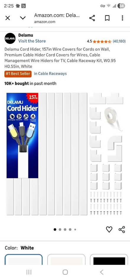 Photo of free NIB Cord Hider (white) (85/El Camino near Sylvan) #2