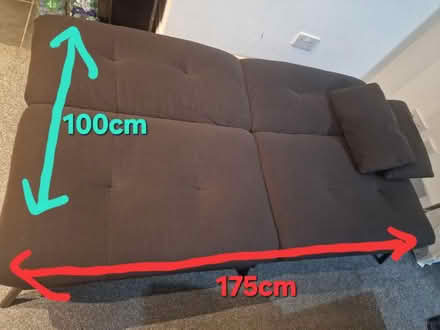 Photo of free Black Futon with 2 cushions (Sheffield S2) #1