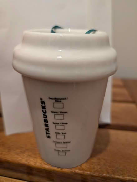 Photo of free Ceramic Starbucks cup ornaments (Downtown Oak Park) #3