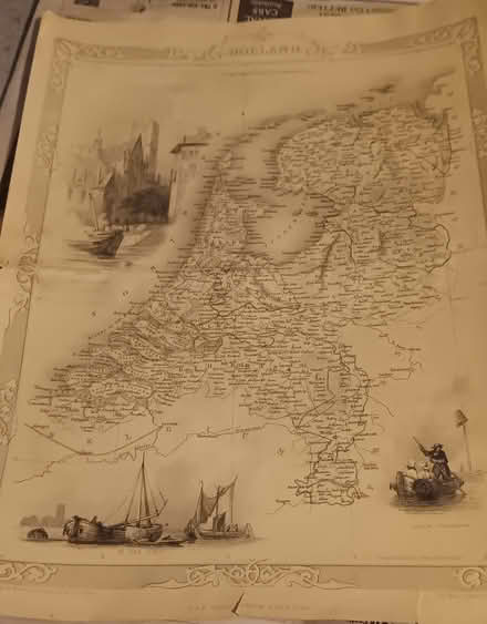 Photo of free map of Holland 1850's read desc (melrose) #1