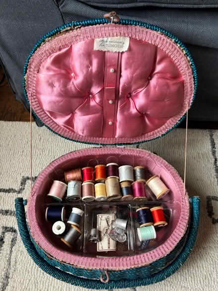 Photo of free Vintage Sewing Kit Basket (Rego Park) #1