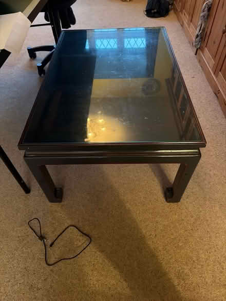 Photo of free Coffee table with glass top (RH6 8hp) #2