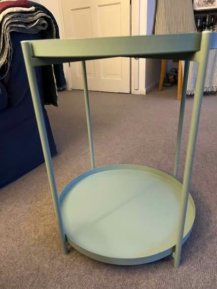 Photo of free 2 green side tables (Bermondsey SE16) #1
