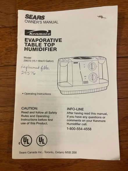 Photo of free Kenmore Table Top Humidifier (Steeles/Mavis (Brampton)) #2