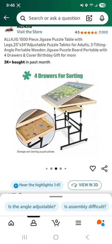 Photo of free Puzzle table (Queen Village Philadelphia) #3