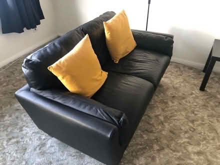 Photo of free 2 seat sofa in faux leather vgc (Upperton Rd, Eastbourne) #1