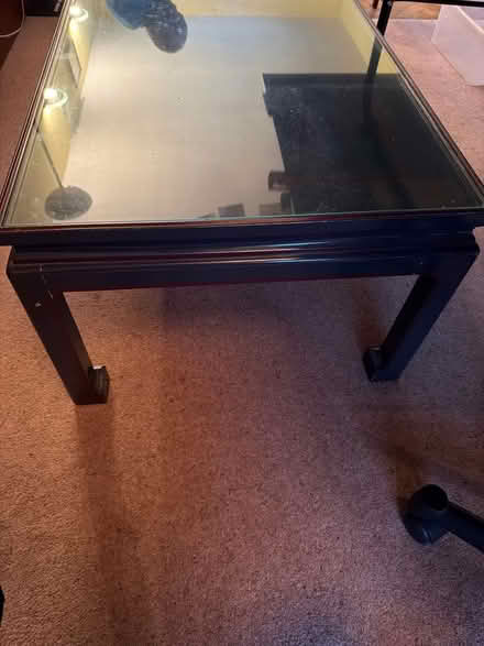 Photo of free Coffee table with glass top (RH6 8hp) #3