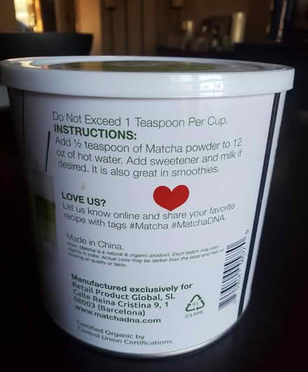 Photo of free Green Matcha tea powder (Saint Peters) #3