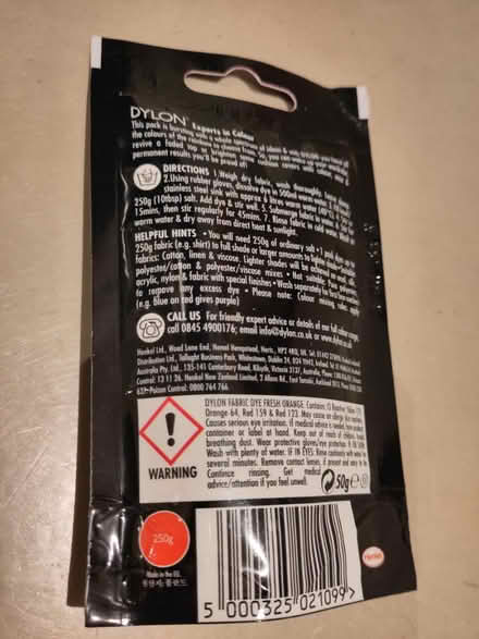 Photo of free Orange fabric dye (Hereford HR1) #2