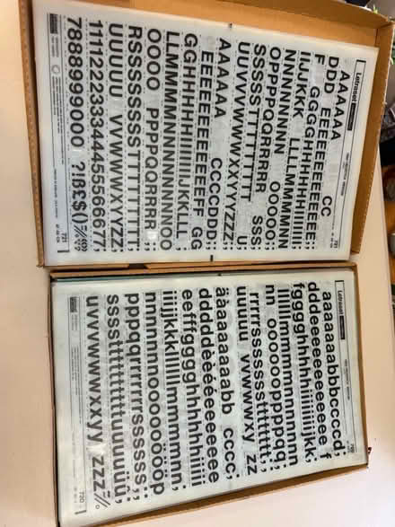 Photo of free Lettering (rub-on) - Letraset (Attleboro MA) #1