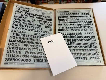 Photo of free Lettering (rub-on) - Letraset (Attleboro MA) #2