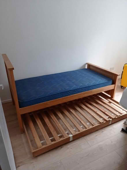 Photo of free Single Bed with trundle & Mattress (NW3 Belsize Park) #1