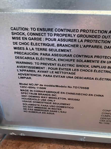 Photo of free B&D Toaster Oven (Bethesda) #1