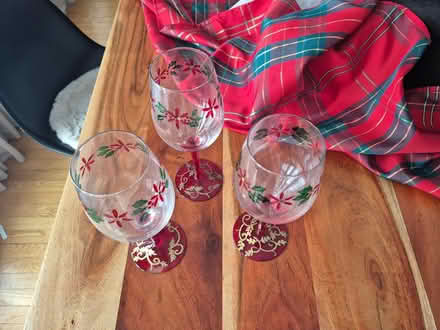 Photo of free 3 hand painted wine glasses (Urbandale Acres) #1