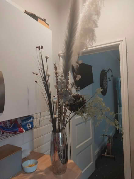 Photo of free Vase with artificial flowers (S43 Staveley) #1