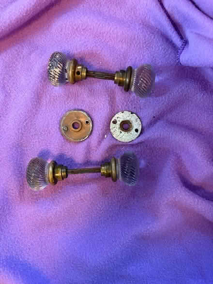 Photo of free Antique heavy glass doorknobs (Waltham near Belmont line) #2