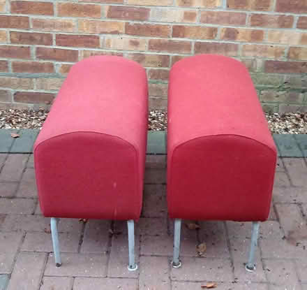 Photo of free Two rectangular fabric red stools (Brandon IP27) #3