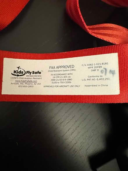 Photo of free Repost: 2 Child airplane straps (Hillandale) #2