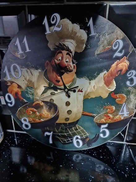 Photo of free Wooden chef clock (Knowsley) #1